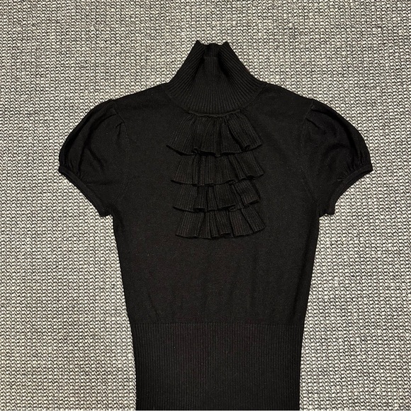 Moda International Black Ruffle Top - Picture 6 of 6
